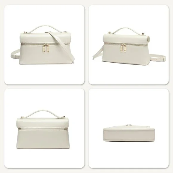 Women's Leather Mini Crossbody Shoulder Bag Small Compact Stylish Versatile - Picture 5 of 6